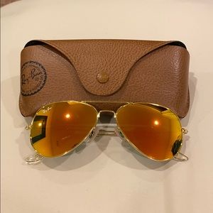 Reflective Aviator Ray Bans